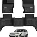 LASFIT Floor Mats Fit for Land Rover Range Rover Sport 2014-2022, Custom Fit TPE All Weather Waterproof Floor Liners 1st & 2nd Row Car Mats, Black, Easy to Clean