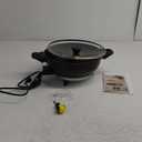 4L Electric Hot Pot with Divider - Dual-Flavor Shabu Shabu Pot with Slow Cooker Function, 1500W, Ideal for Family Meals & Social Gatherings, Black