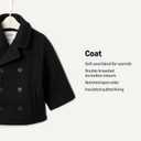 Amazon Essentials x Sofia Grainge Toddler Boys' Wool Blend Double Breasted Coat, Black, 2T