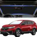 Upgraded Windshield Sun Shade for Honda CR-V 2017-2022 Premium 310T Reflective Polyester UV Blocker Custom Fit Foldable Sunshade Protects Dashboard, Cools Interior & Blocks Heat