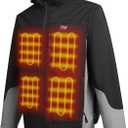 PROSmart 12V Men's Heated Jacket - Waterproof Electric Heating Coat Battery Operated Warming Jackets for Men with Battery Included (M)