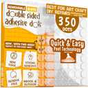 Double Sided Tape Sticky Dot Stickers 280, 350, 450, 550 or 700 Pack Removable Putty No Trace Clear Sticky Tack Waterproof Small Stickers for Festival Decoration Picture (350 Sticky Dots)