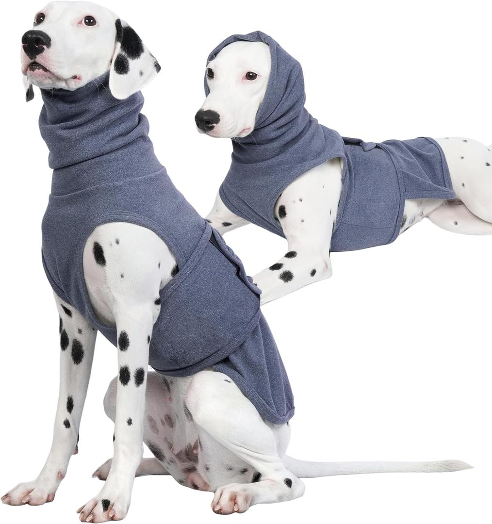 ROZKITCH Thunder Coat for Dogs Anxiety with Hood, Calming Coats for Lightning, Fireworks Travel, 4th of July, Vet Visits, Anxiety Vest for Large Dogs Blue 3XL