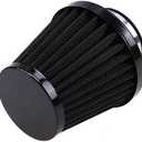 OKSTNO 2PCS Motorcycle Air Intake Filter Cleaner Black for Yamaha Suzuki Kawasaki ATV (54mm52-53-54)