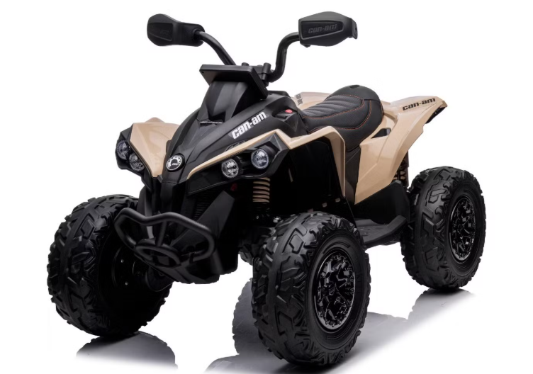 24V Powered Ride on Car for Kids Bombardier Licensed Can-Am 4 Wheeler Quad Electric Vehicle, with Remote Control ATV