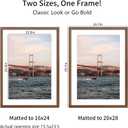 YESKAY 20x28 Picture Frame Brown Set of 3, Display Pictures 16x24 with Mat or 20 x 28 Without Mat, Poster Frames 20x28 for Wall Hanging Horizontal and Vertical