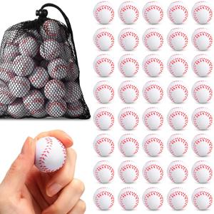 40 Pcs Mini Foam Baseballs 1.18 Inch Stress Balls with Drawstring Mesh Bag Baseball Party Favors Soft Foam Mini Sport Ball for Anxiety Relief Relaxation Part