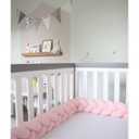 Fierceriver Pink Braided Crib Bumper, 90 x 5 Inches