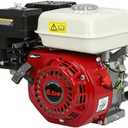 6.5HP 4-Stroke Air Cooled Gas Engine,200cc Horizontal Shaft Gas Engine Pull Start Gasoline Engine Motor OHV Replaces for GX160 Go Kart Compressor Log Splitter Lawn Mower Mini Bike