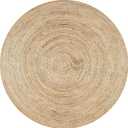 5 feet Jute Hand Woven Area Rug, Reversible, Rectangular, Solid Farmhouse Design, Natural Fiber, for High Traffic Areas, Bedroom, Living Room, Dining Room, Hallway, Office, Kitchen.