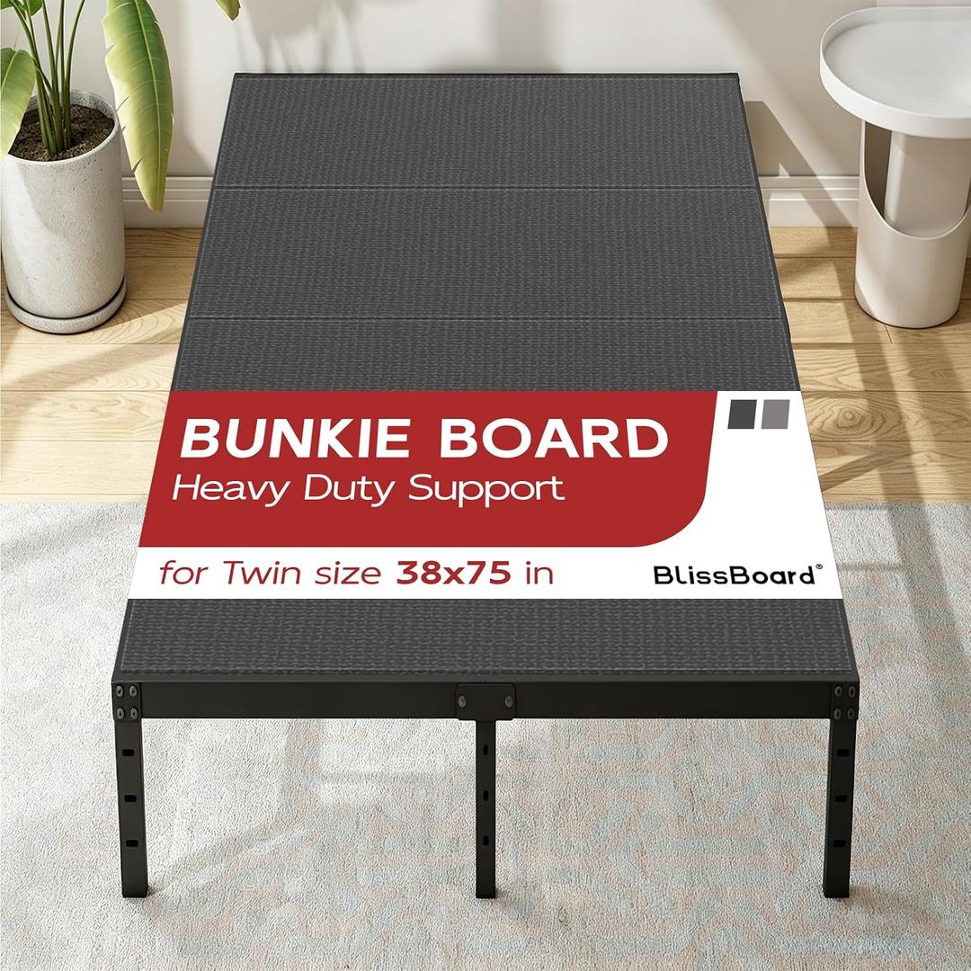 BlissBoard Twin Bunkie Board, 38 x 75 in, 10mm Low-Profile Support