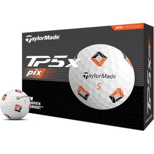 TaylorMade Golf TP5 One Dozen (White/Black/Orange)