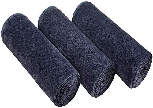 Gym Towels for Men & Women Microfiber Sports Towel Set Fast Drying & Absorbent Workout Sweat Towels for Fitness,Yoga, Golf,Camping 3-Pack Gift Present (Grayx3)