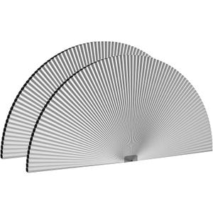 Myshade Arch Window Shades Half Circle Blackout Cellular Shades Cordless No Drill Blinds for Windows Half Moon Honeycomb Fabric No Tools Room Darkening Shades Easy Install (2PCS White 24" W X 12" H)