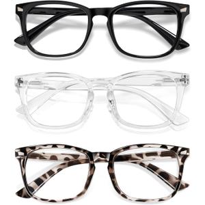 CHEERS DEVICES Blue Light Blocking Glasses for Kids Boys Girls Computer Glasses TR90 Unbreakable Anti-Glare UV400 age 2-18 (3 Pair Mix-f)