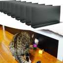Black Toy Blockers for Furniture, 8 Pack 16" L x 7.5" H Under Bed Blocker for Pets, Adjustable Gap Bumper Under Couch Blocker, Stop Things from Going Under Couch Sofa Bed with Strong Adhesive