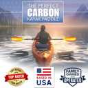 Best Marine and Outdoors Carbon Fiber Kayak Paddle for Adults Lightweight 2-Piece Paddle with Fiberglass Reinforced Blades, Adjustable Feather Angles, Floating Design, 220cm