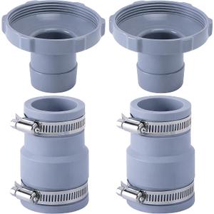2 Pack Pool Vacuum Hose Adapter B, Pool Skimmer Hose Connector Kit, Swimming Pools Adapter B Replacement for 1.25'' and 1.5'' Hoses Skimmer Filter Pump Accessories