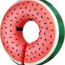 BENCMATE Inflatable Dog Cone Collar Alternative, Soft Dog Cone for Small Medium Large Dogs and Cats, Neck Recovery ECollar Donut Collar After Surgery (Large, Watermelom)