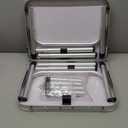 Folding Camp Table Small, 24''L x16''W with Adjustable Height Legs, Indoor Outdoor Lightweight Portable Aluminum Dining Table for Picnic Camping 2-Feet2 Heights 10"/19"