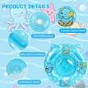 Baby Pool Float, Baby Swimming Float Ring Inflatable with Safety Seat for 6-36 Months Toddler Kids, Baby Floaties for Infants Bath or Swim Training Aid (Blue)