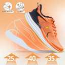 Men's Orthopedic Road Running Shoes: Comfortable Casual Plantar Fasciitis Arch Support Athletic Sports Sneakers, Orthotic High Arch Cushion Tennis Gym Work Walking Shoes for Foot Heel Pain Relief (8, W2-orange)