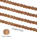 Christmas Garland 9 Feet Velvet Christmas Garland Xmas Vintage Holiday Bead Garland for Tree Mantel Fireplace Decorations (Brown)