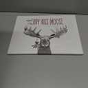 Ryeolo Funny Christmas Moose Wall Art Framed, Moose Christmas Decorations, Farmhouse Holiday Xmas Elk Deer Canvas Wall Art Prints for Home Bedroom Living Room Office Decor, 12x16 Inches