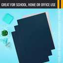 Better Office Products Navy Blue Paper 2 Pocket Folders with Prongs, 50 Pack, Matte Texture, Letter Size Paper Folders, 50 Pack, with 3 Metal Prong Fastener Clips, Dark Blue