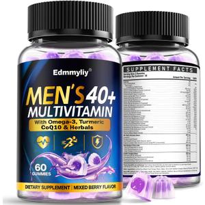Multivitamin Gummies for Men 40 Plus - Methylated Vitamins Gummy, EXP: 04/17/2028