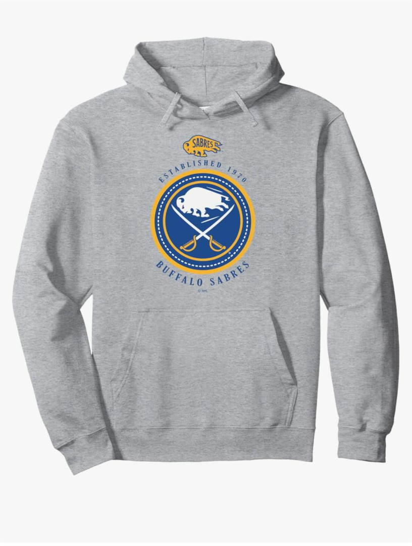 Buffalo Sabres Est 1970 Gray Officially Licensed Pullover Hoodie