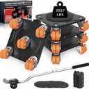 Furniture Mover Ultra Plus with 10 Wheels  Upgraded Double-Wheel Design, Carbon Steel Panel Heavy Duty Dolly with Lifter, Max Load 3527 LBS, More Stable & Smoother Moves (6.76.7 in)