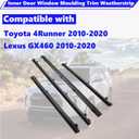Inner Door Window Moulding Trim Weatherstrip Moulding Trim Set Compatible with 2010-2020 Toyota 4Runner Lexus GX460 Replaces 68171-60090 68172-60080 68173-60060 68174-60060