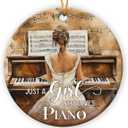 Piano Ornament 2025 - Piano Ornaments for Christmas Tree, Music Gifts for Girls, Women, Friends, Teacher - Ceramic Ornament for Christmas Tree Decorations