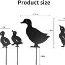 Premium Metal Duck Yard Art, Rustproof Black Silhouette Animal Stake for Garden, Lawn & Patio, Weather Resistant Farmhouse Outdoor Decor