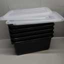 Storex Small Cubby Bin with Cover, Black, Pack of 5