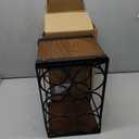 Rustic Wood Countertop Wine Rack 6 Bottles No Need Assembly Brown