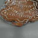 LemonRoad 2 Pcs Christmas Gingerbread Plates Resin Gingerbread Tree Shaped Platter 8 x 5.9 Inch Hand Painted Xmas Tree Snack Fruit Candy Serving Tray for Farmhouse Home Decoration Party Supplies Gift