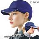 Winter Hat with Ponytail Hole for Women, Pony Tail Hat Waterproof Cap, Stylish Ponytail Winter Hats, Warm, Modern for Outdoor (Medium-Large, Navy Blue)