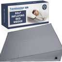 Self-Inflating Bed Wedge Pillow | Lightweight for Travel | Wedge Pillow for Sleeping and Acid Reflux, Heartburn, and GERD Pillow (TWDPRO2, 22 Inch)