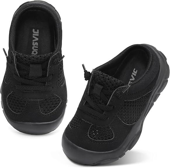 JIASUQI Toddler sandals for boys sandals toddler girls water shoes boys summer shoes Black Size 8