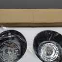 2-Pack Matte Black Pendant Lights, White Globe Glass, Adjustable Rod