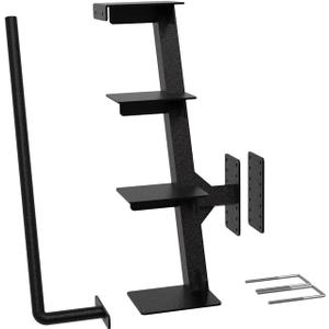Trailer Steps with Handle, Four-Step Universal Boat Trailer Steps, Suitable for Various Types of Boat Trailer Frames, Black Heavy-Duty Trailer Step