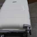 LUGGEX White Carry On Luggage with Spinner Wheels, PP Lightweight Suitcase 4 Piece, Expandable