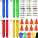 Flag Football Set, 14 Player/ 28 Player Football Flags and Belts Set, Includes Belts, Football Flags, Cones