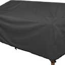 ULTCOVER Patio Furniture Sofa Cover 88W x 35D x 35H inch Waterproof Outdoor 3-Seater Couch Cover, Black