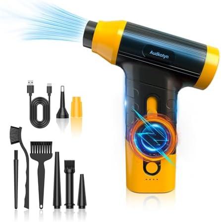 Cordless Electric Compressed Air Duster - 150000 MRP Electric air Blower for Cleaning Keyboard, PC, Cameras, Electric Air Pump for Inflatable Cushions, Air Mattress Beds, Boats, Swimming Ring