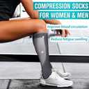 Copper Compression Socks for Women & Men (6 pairs) - Best Support for Nurses, Running, Hiking, Recovery, S/M