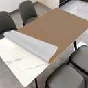 Leather Table Cover,1.8mm Thick,30x48 Inch Desk Cover,Large Desk Mat,Table Protector,Table Cover Protector,Dining Table Cover Protector,XL Desk Mat(Khaki+Silvery,30x48)