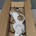 Ultra-Slim Bidet Attachment, Non-Electric Bidet Attachment, Adjustable Fresh Cold Water Pressure, Stainless Steel Inlet (Off-White)